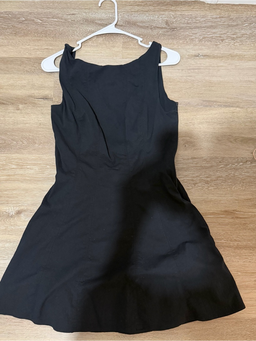 Classic Black Sleeveless Midi Fit-and-Flare Dress